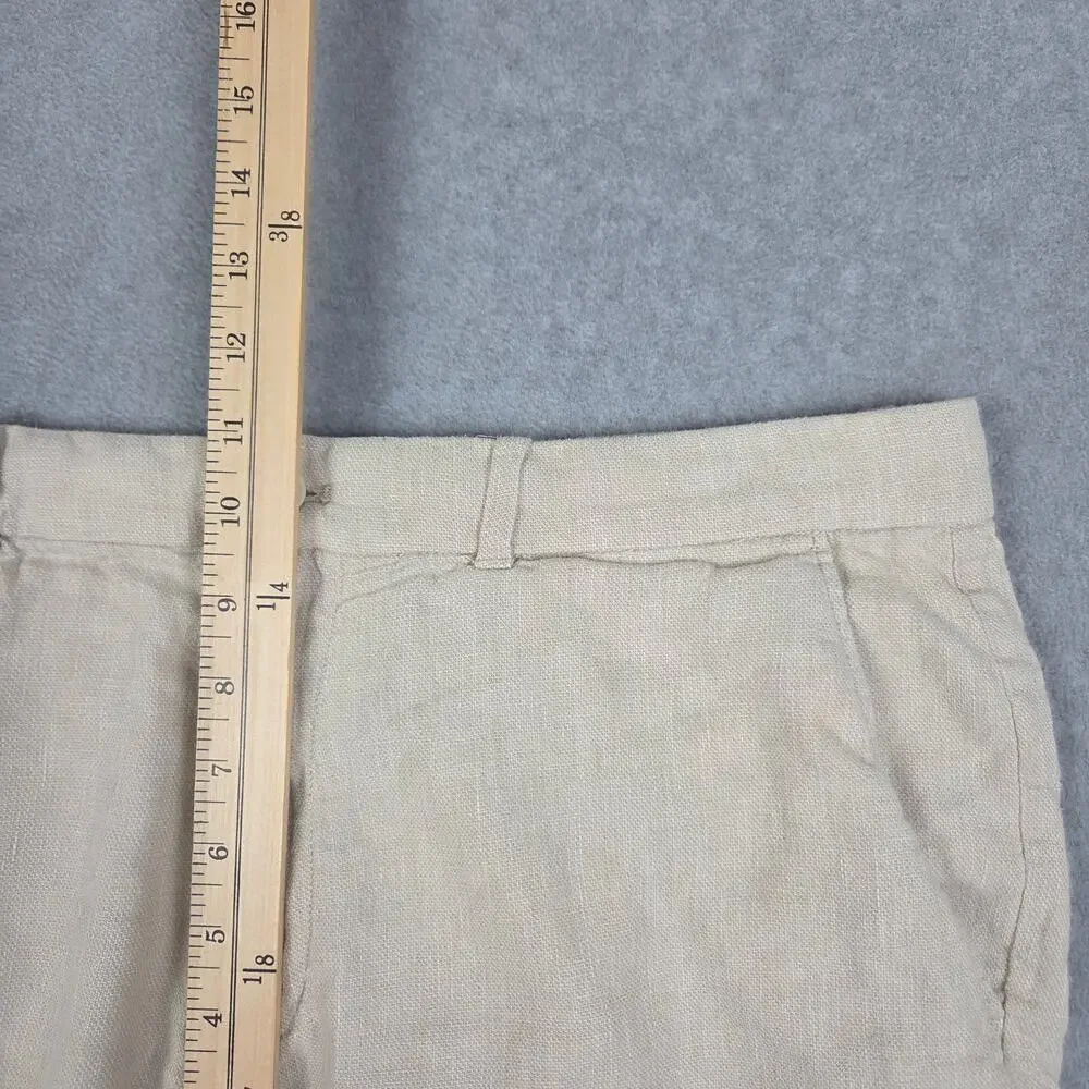 Porter & Ash Mens 36 Linen Blend Flat Front Chino Style Shorts